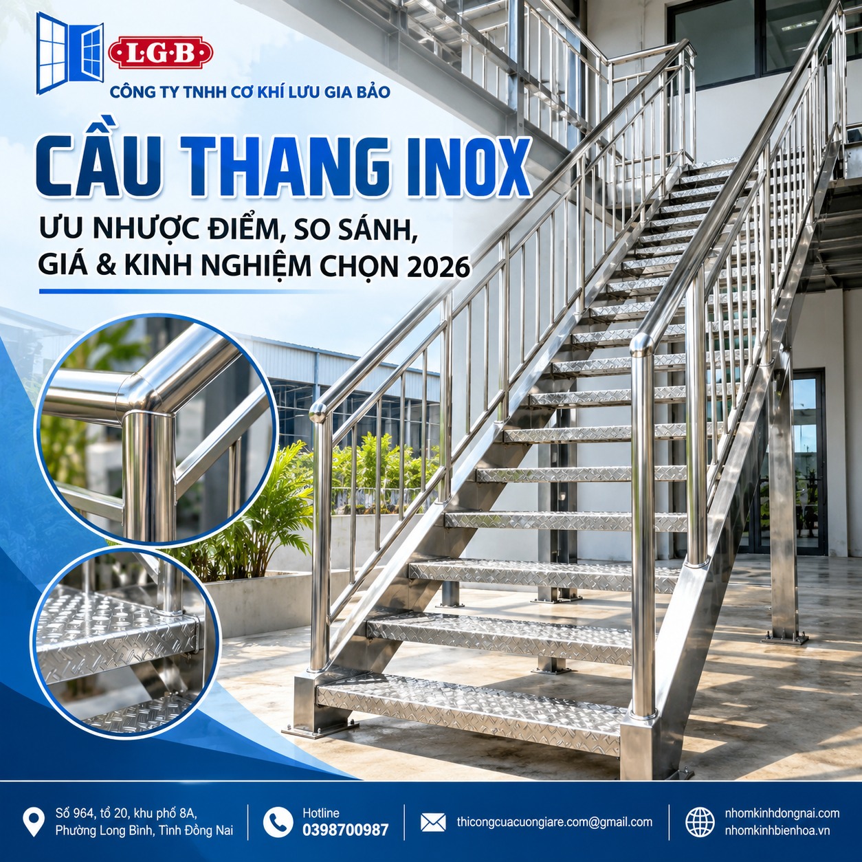 Cầu Thang Inox: Ưu Nhược Điểm, So Sánh, Giá & Kinh Nghiệm Chọn 2026