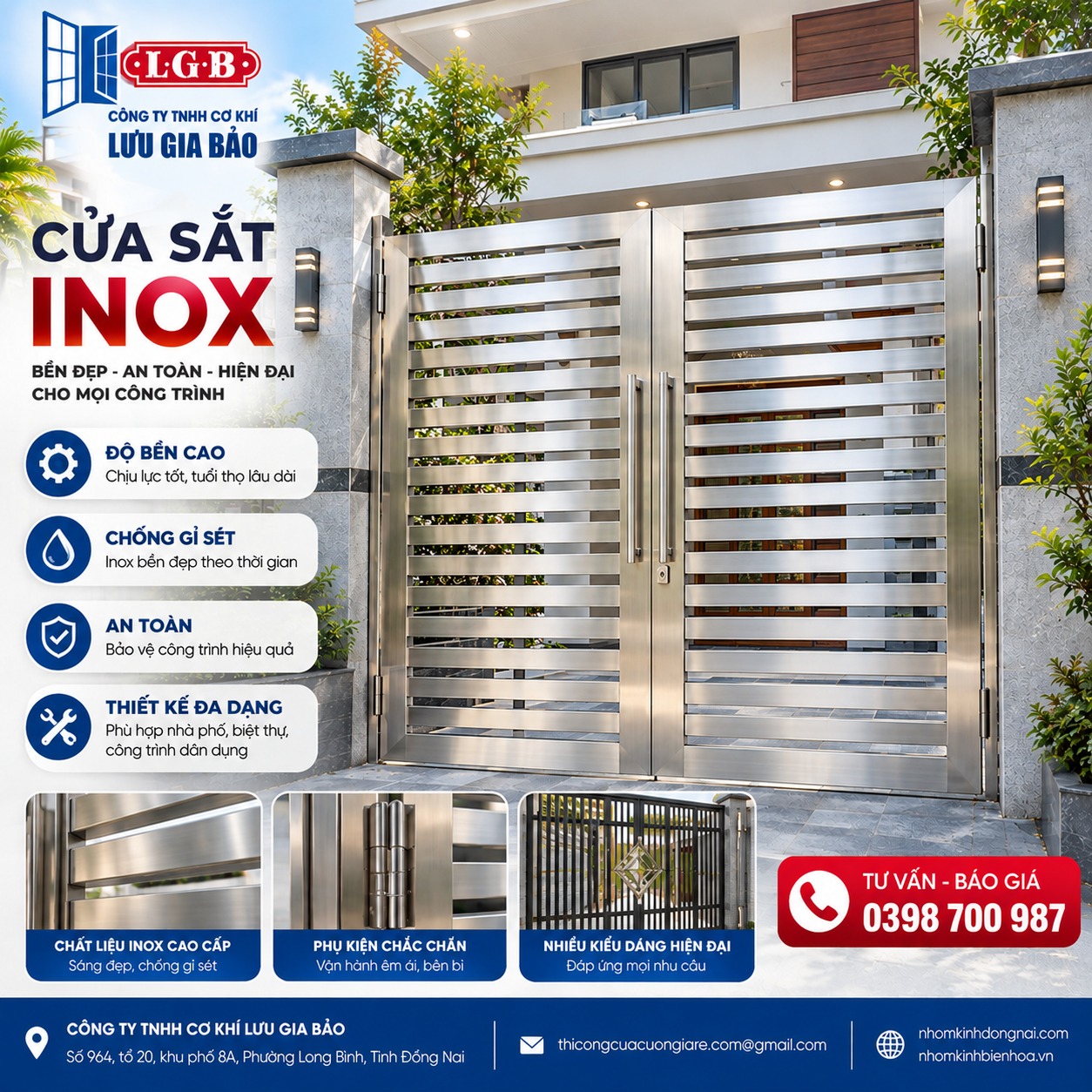 Cửa Sắt Inox: Cấu Tạo, Ưu Nhược Điểm, Giá & Kinh Nghiệm Chọn 2026