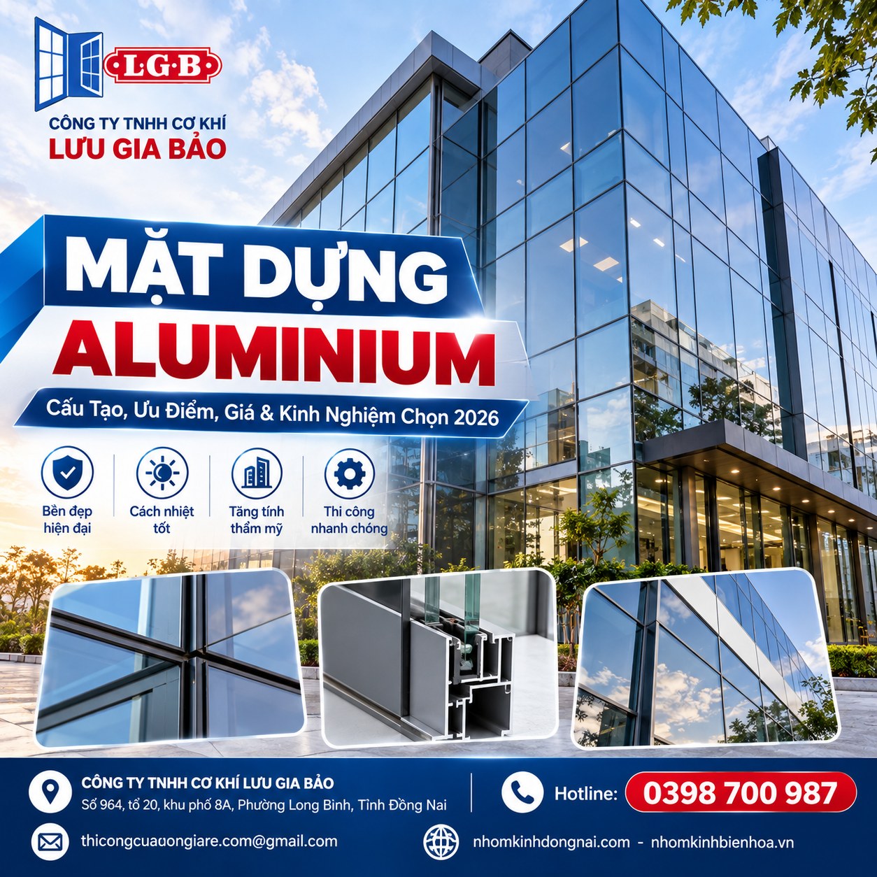 Mặt Dựng Aluminium: Cấu Tạo, Ưu Điểm, Giá & Kinh Nghiệm Chọn 2026