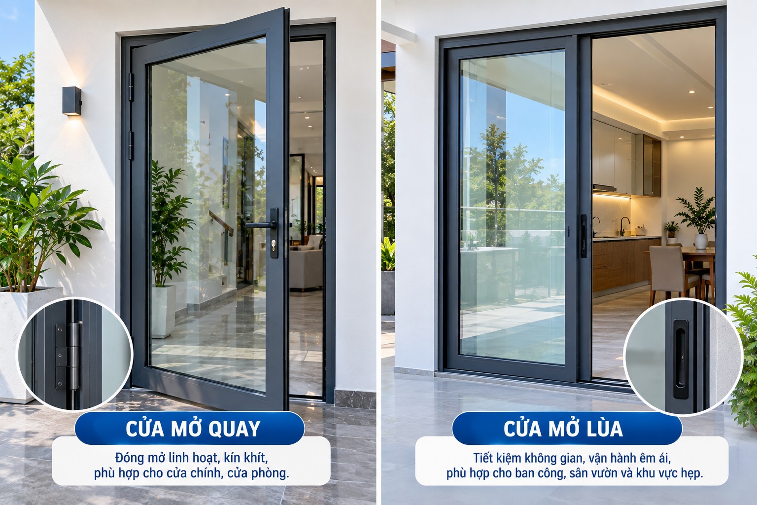 Cửa Xingfa 1 cánh mở quay và mở lùa