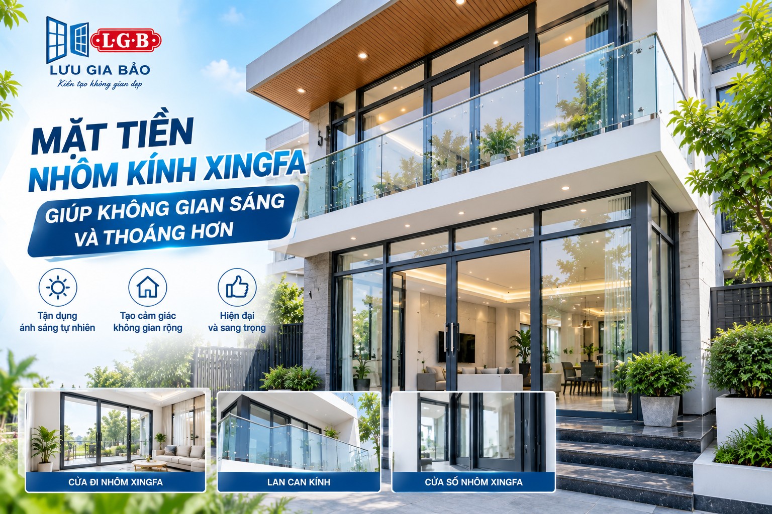 thi công nhôm kính Xingfa cho mặt tiền nhà phố Biên Hòa Đồng Nai