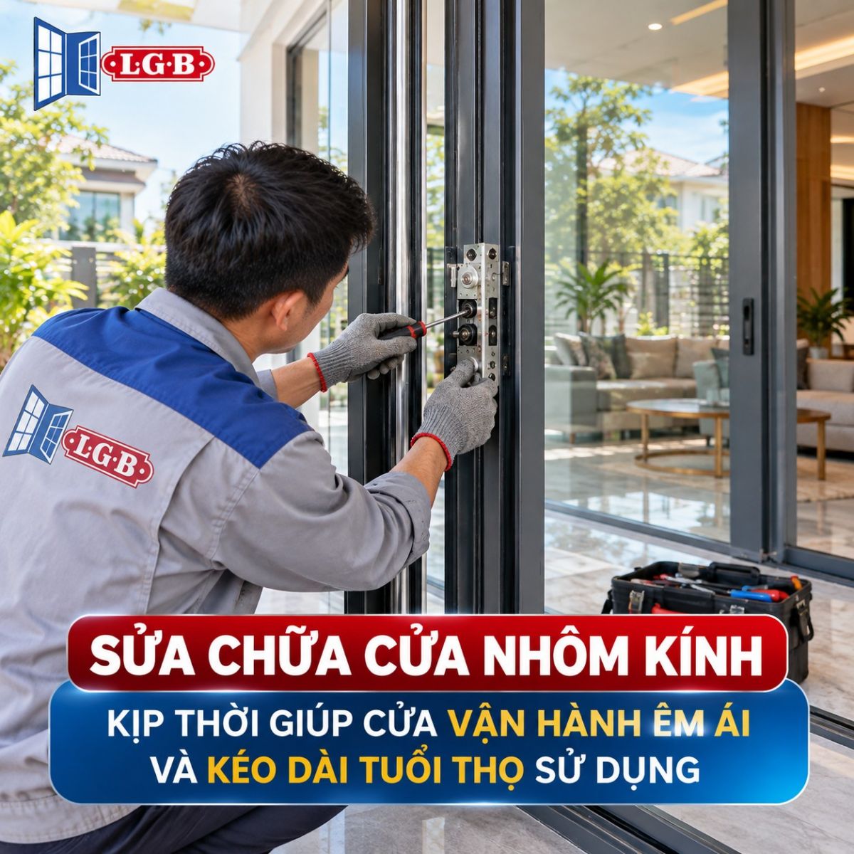 Sửa chữa cửa nhôm kính tại Biên Hòa Đồng Nai